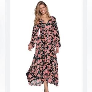 MAAJI Love Vine Kimono Cover Up Dress Long Sleeve Size Medium